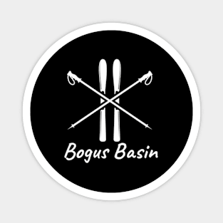 Bogus Basin Idaho Ski Skier Skiing Poles Winter Vacation Magnet